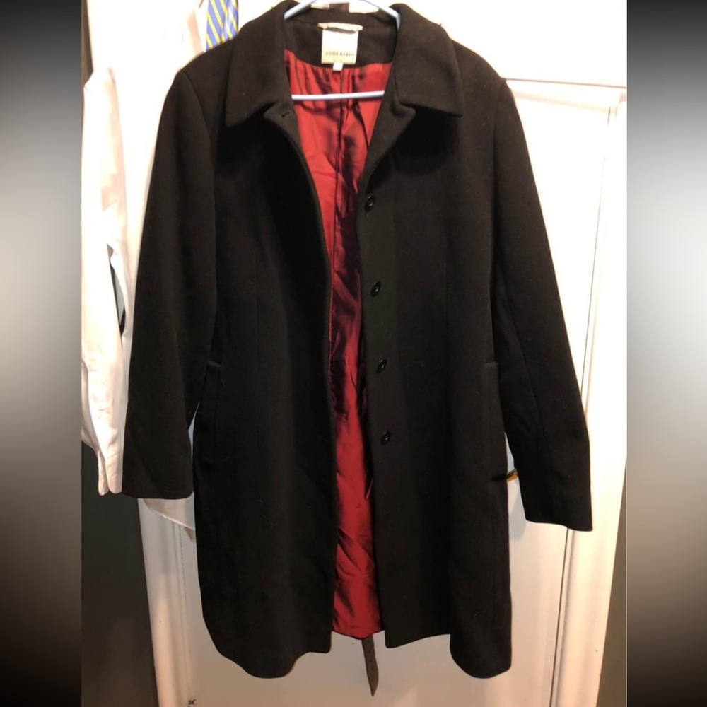 Anne Klein 2 black peacoat jacket SIZE 14